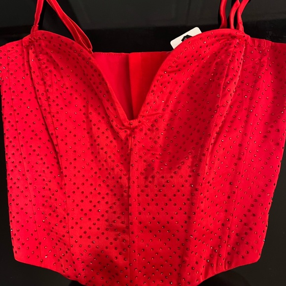 Windsor Red Rhinestone Bustier - Picture 3 of 5